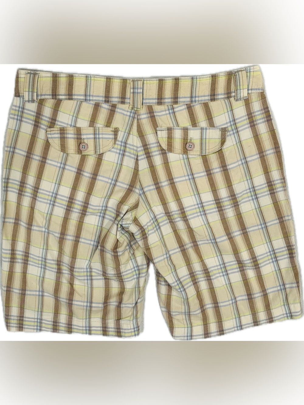 Junior's Plaid Bermuda Shorts — Size 11 - Picture 3 of 8